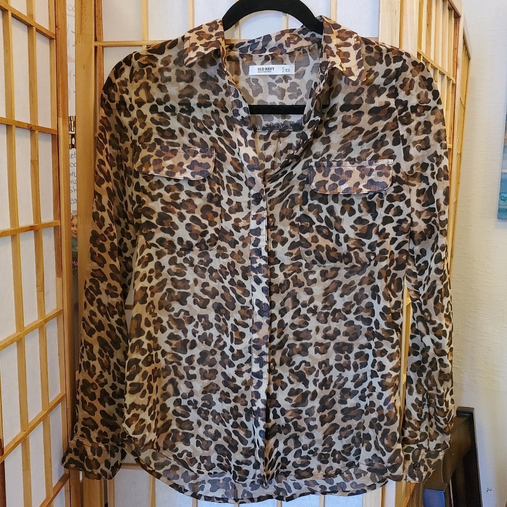 Leopard print blouse
